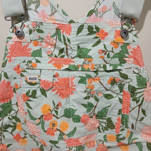 DULUTH TRADING Heirloom Gardening Short Overalls Large NWT Mint Summer Dahlia - Picture 6 of 16
